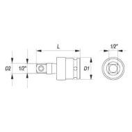 Nástavec 1/2" rázový kloubový YATO YT-1064