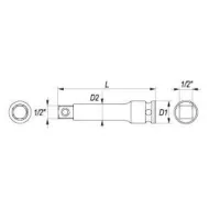 Nástavec 1/2" rázový prodlužovací YATO YT-1061 125mm